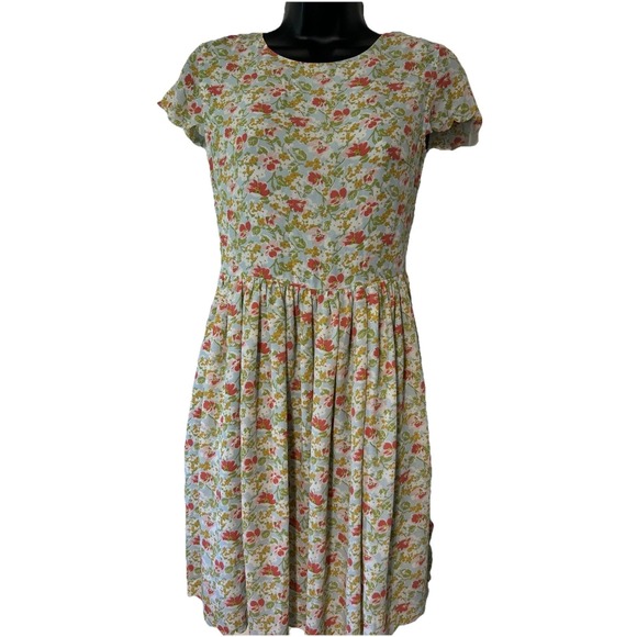 Matilda Jane Dresses & Skirts - Matilda Jane Women's Size 2 Poppy Field Dress Hello Lovely Floral Scalloped Edge
